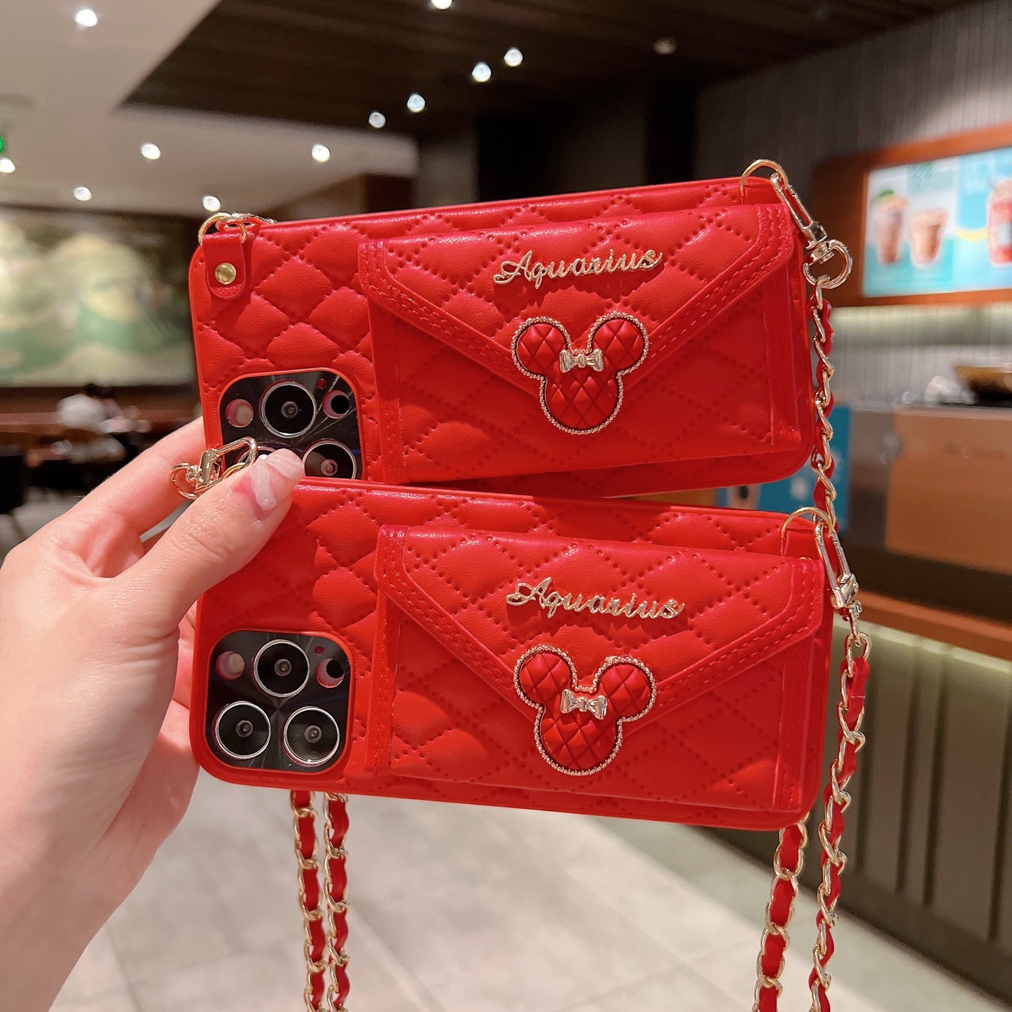 Oriseeasy iPhone Case Wallet Crossbody with long strap
