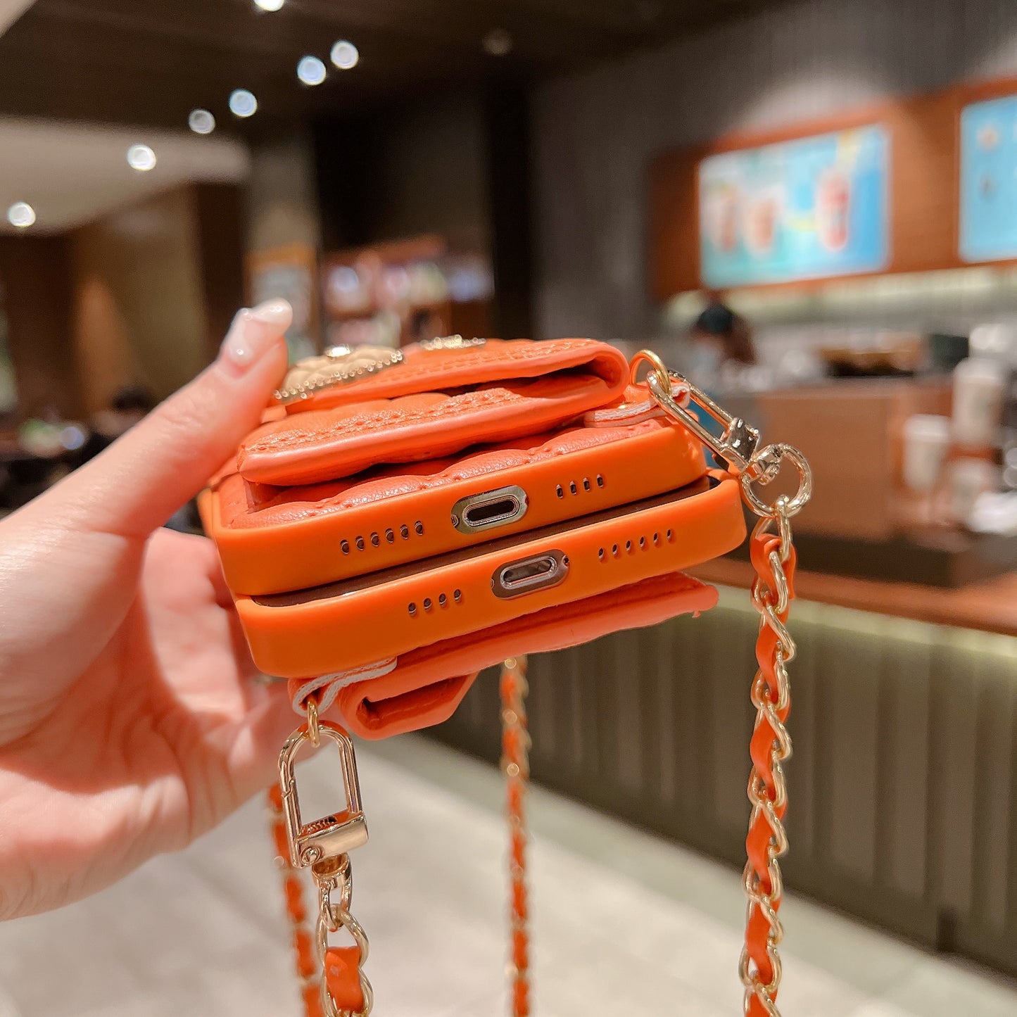 Oriseeasy iPhone Case Wallet Crossbody with long strap