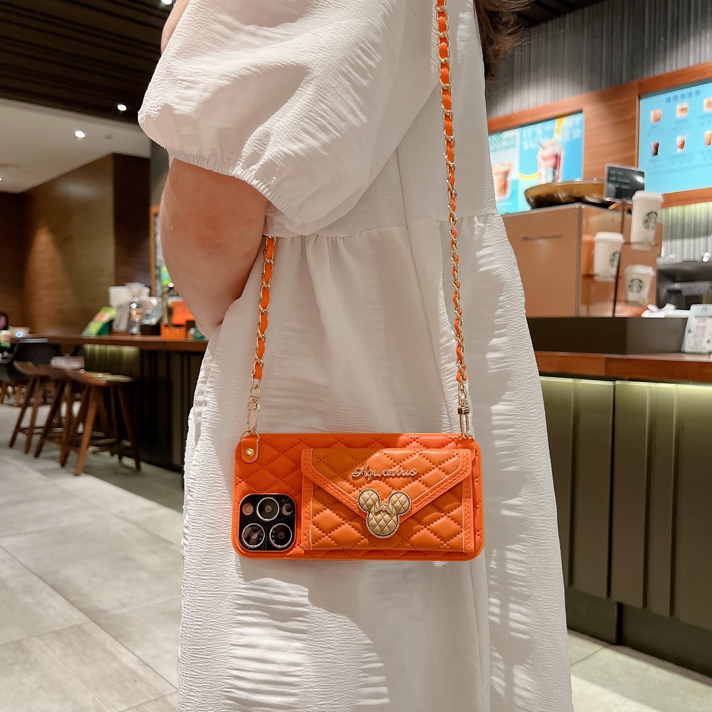 Oriseeasy iPhone Case Wallet Crossbody with long strap