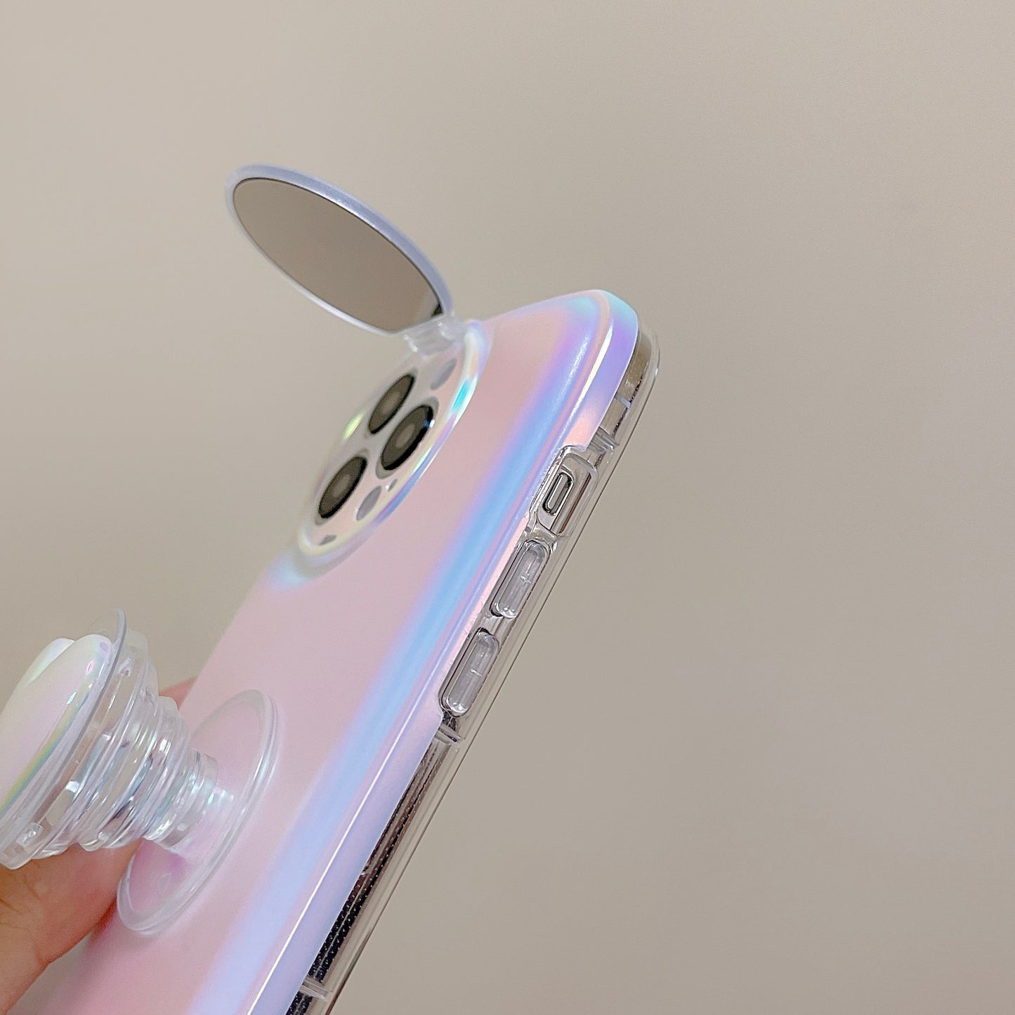 Oriseeasy iPhone Case with Heart Stand Mirror