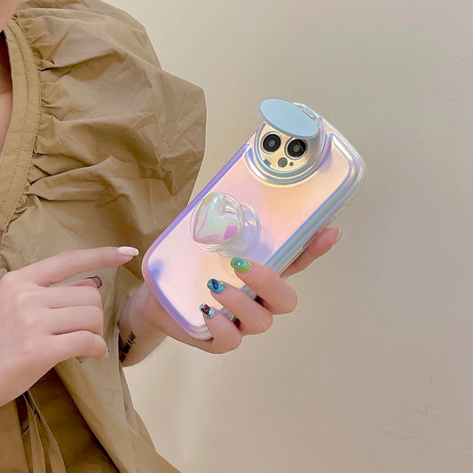 Oriseeasy iPhone Case with Heart Stand  Mirror
